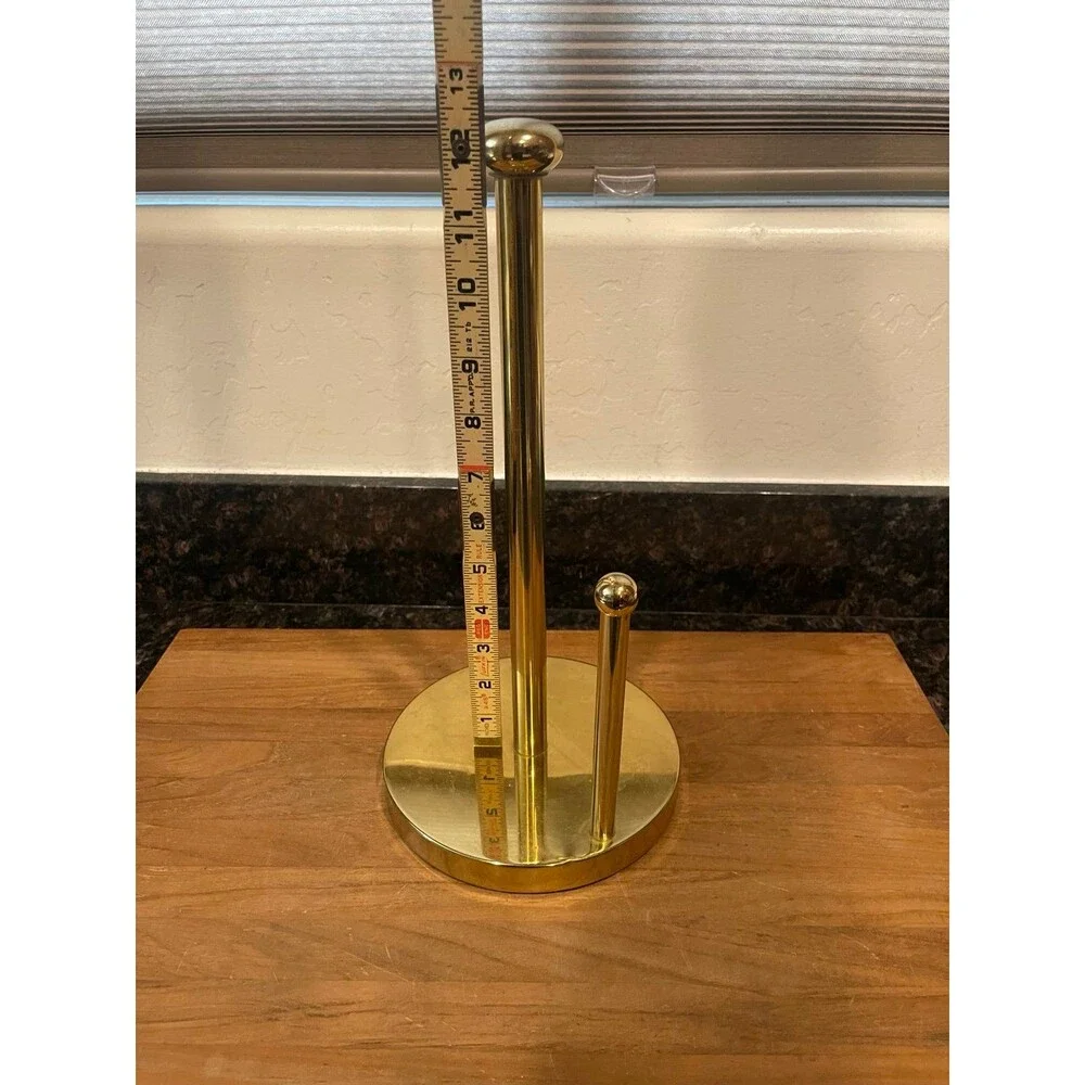 Brass paper towel holder